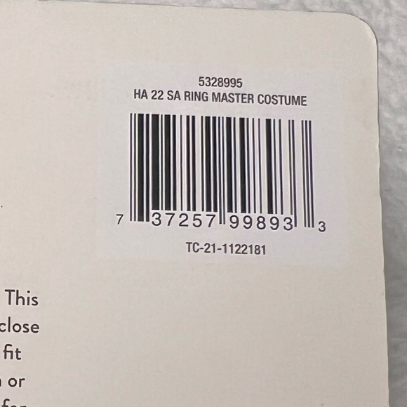 New Thrills & Chills Ringleader Halloween Costume for Small Animals and Pets - Picture 10 of 10